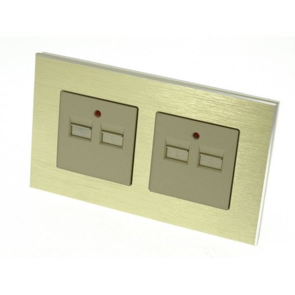 3.1 USB + 3.1 USB  (Borstat Stål) - Bild 4