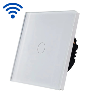 touch wifi strömbrytare vit glas 1 polig
